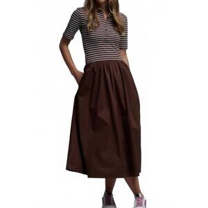 NEW Q2 patty midi dress in brown